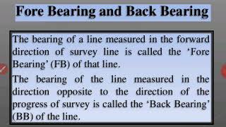 Fore Bearing and Back Bearing Easiest way to understand in Hindi [upl. by Angela]