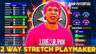 BEST 2WAY STRETCH PLAYMAKER BUILD on NBA 2K22 CURRENT GEN BEST RARE PF BUILD ON NBA 2K22 [upl. by Tiffie201]