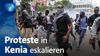 Kenia Eskalation und Polizeigewalt bei Protesten gegen Steuerreform [upl. by Atsocal177]