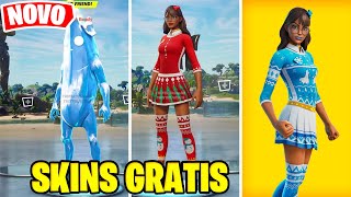 SKINS DE NATAL GRATIS EM 2021  FORTNITE CAPITULO 3 [upl. by Celinka]