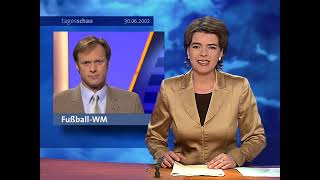 WM 2002  Tagesschau zum Finale und der deutschen Vizeweltmeisterschaft 30062002 [upl. by Ezalb]