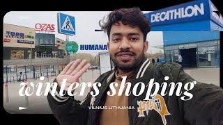 Winters Shopping in Vilnius Lithuania  OZAS Mall  Humana  Decathlon Mall  prices information [upl. by Will]