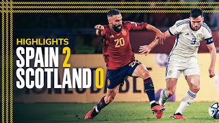 Spain 20 Scotland  Scotland Suffer First Defeat in Seville  EURO 2024 Qualifier Highlights [upl. by Suirtimed135]