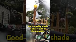 Goodquality shade sails are safe in strong winds outdoor backyard windy autumnlook [upl. by Arbmik]