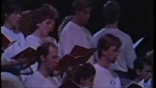 World Youth Choir 1989 singing Rutter Gloria 2nd mv Domine Deus rex caelestis [upl. by Gnof]