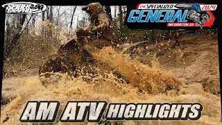 Racing at a flooded GNCC  General AM Atv Highlights [upl. by Brocky]