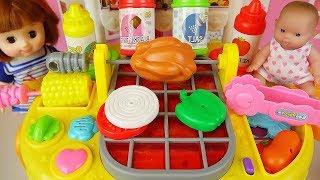 Baby doll cooking food kitchen toys Baby Doli play [upl. by Akimert166]