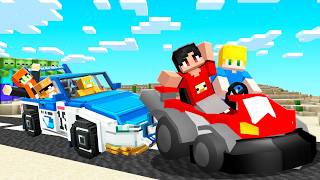 Fizemos uma Viagem com Carros de Corrida no Minecraft [upl. by Gabe]