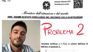 Maturità 2023  Seconda prova MATEMATICA SVOLTA  Problema 2 [upl. by Oran]