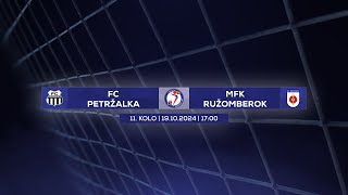 Demišport Liga 20242025 11kolo FC Petržalka  MFK Ružomberok [upl. by Akcebar]