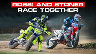 Valentino Rossi And Casey Stoner Race Together At VR46 Ranch [upl. by Amery]