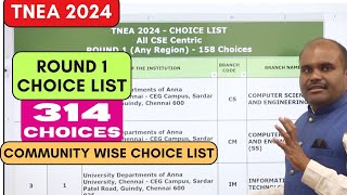 TNEA 2024  Round 1 சூப்பர் Choice List  318 Choices in 40 Colleges  🔥 91 Pages Hand Book [upl. by Nivac]