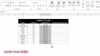 How to Convert Height from FT to CM Using Excel in Minutes [upl. by Levon]