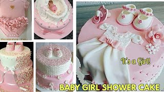 Cute Pink Baby Girl shower Cake Decoration ideasBaby Girl CakePink Cake Design 20242025 [upl. by Eiramasil]