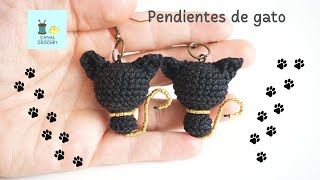 Pendientes gato a crochet [upl. by Sami]