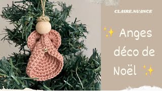 Anges au crochet  Décoration de Noël à accrocher dans le sapin [upl. by Lapotin]