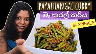 මෑ කරල් කරිය  Long Beans Curry  Payathangai Curry  Mekaral Curry [upl. by Enillebyam]