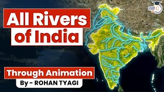 Learn All Rivers of India through 3D Animation  Drainage amp Catchment  UPSC IAS amp Competitive Exams [upl. by Ikim161]