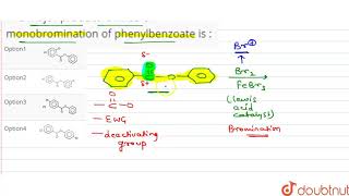 The major product formed on monobromination of phenylbenzoate is [upl. by Lindie164]