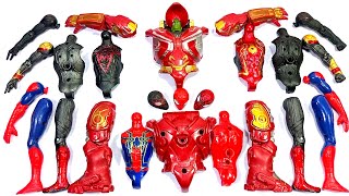 assemble toys hulk buster vs black spiderman new vs red spiderman new vs red spiderman [upl. by Manus]