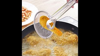 Stainless Steel Fried Food Fishing Oil Scoop  Kitchen Gadget  Barbecue Brush shorts [upl. by Berenice]