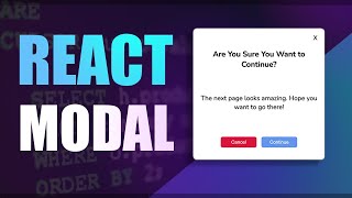 Modal in ReactJS  Code a React Modal Tutorial using Hooks [upl. by Sisely]