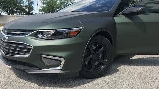 Chevy Malibu with Jasper Green Metallic Plasti Dip [upl. by Aihsot148]