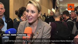 Jeudi 29 Février 2024 à Paris Porte de Versailles au Salon de l’agriculture Marion Maréchal [upl. by Ynagoham]