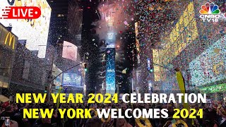 LIVE New Year 2024 Celebrations  Times Square New York  Las Vegas  World Welcomes 2024  IN18L [upl. by Osnofedli]