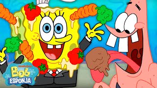 Bob Esponja  Os Alimentos MAIS Bagunçados do Bob Esponja 🍔  Bob Esponja em Português [upl. by Paley]