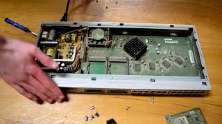 HP ProCurve 2524 network switch teardown [upl. by Yelnoc846]