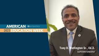 Superintendent Dr Watlington  American Education Week 2023  The School District of Philadelphia [upl. by Torray]