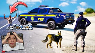 GTA V  MOD POLICIA  PATRULHA DA PRF COM APOIO DO CÃO FAREJADOR DEU MUITO BOM [upl. by Meredeth336]