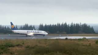 Ryanair 737800 takeoff Knock Airport spotting [upl. by Adnamar397]