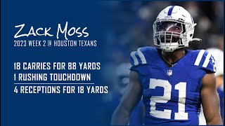 Zack Moss Every Run and Catch  Houston Texans  2023 Week 2  Fantasy Football Film [upl. by Nauhs]