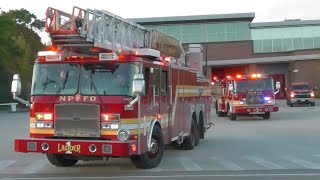 Full House Response N Providence RI Fire Dept Engine 1 Ladder 1 Batt 1 amp Rescue 1 Responding [upl. by Ahsiyt779]