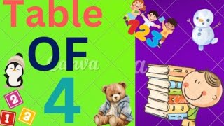 Table of 4  Table 4  Table 4 with Actions  Kids learn Table 4 with easy steps [upl. by Abil854]