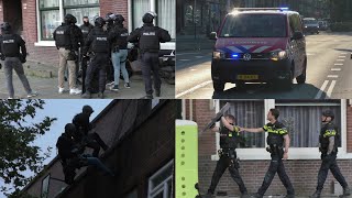 Arrestatieteam DSI valt woning binnen  Hulpdiensten groots ingezet in Rotterdam [upl. by Irish]