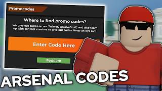 ALL VALID CODES In ARSENAL Roblox Arsenal [upl. by Leinod]