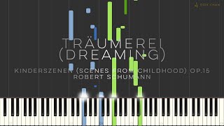 Schumann Traumerei Piano Tutorial Synthesia Dreaming Op15 No7 Kinderszenen Scenes From Childhood [upl. by Goldsworthy]