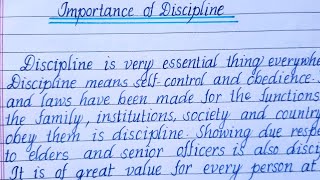 Essay on quotImportance of Disciplinequot EssayEssay writingEnglish writing English essay Eng Teach [upl. by Ydroj258]