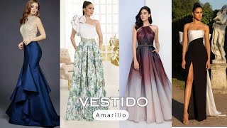 VESTIDOS ELEGANTES FINOS Y SOFISTICADOS CON 2 COLORES MODA MUJER 2024 [upl. by Ahsei]