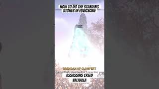 How To Do The Standing Stones In Eurvicscire Assassins Creed Valhalla shorts valhalla easy [upl. by Ahsenev]