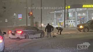 11302024 Buffalo New York  Lake Effect Snow Pummels Southtowns  Highmark Stadium  i90 Shots [upl. by Newnorb]