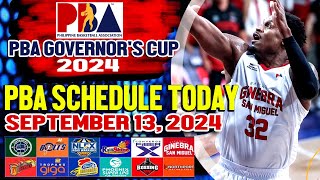 PBA SCHEDULE TODAY SEPTEMBER 13 2024  Pba Governors Cup [upl. by Iliak141]