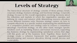 THE HIERARCHICAL STRUCTURE OF STRATEGY [upl. by Kathi652]