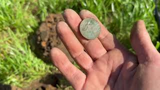 Metaldetecting 1896 Britannia Penny [upl. by Einahteb426]