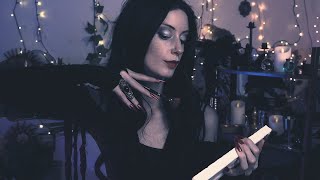 ASMR 🌹 Morticia Addams Adores You amp Paints Your Portrait 🖤 Personal Attention Sketching Paintbrush [upl. by Sug]