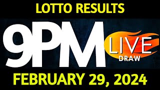 Lotto Result Today 900 pm draw February 29 2024 Thursday PCSO LIVE [upl. by Alegnat]