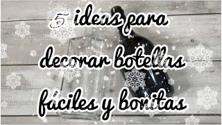 Ideas para decorar botellas navideñas [upl. by Alekram432]